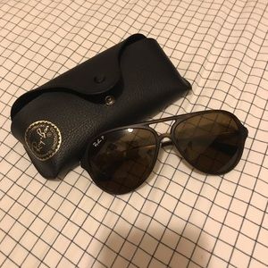 Matte Tortoise Aviator Style Ray Bans POLARIZED